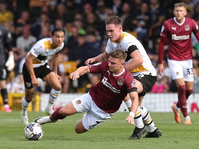 So often the Cobblers' goal hero, Hoskins had the chance to do it again at 0-0 as the clock hit 75 minutes - but he sidefooted his effort from eight yards over the bar. Had to hit the target. Ran his socks off as you'd expect, but another not at his best... 6