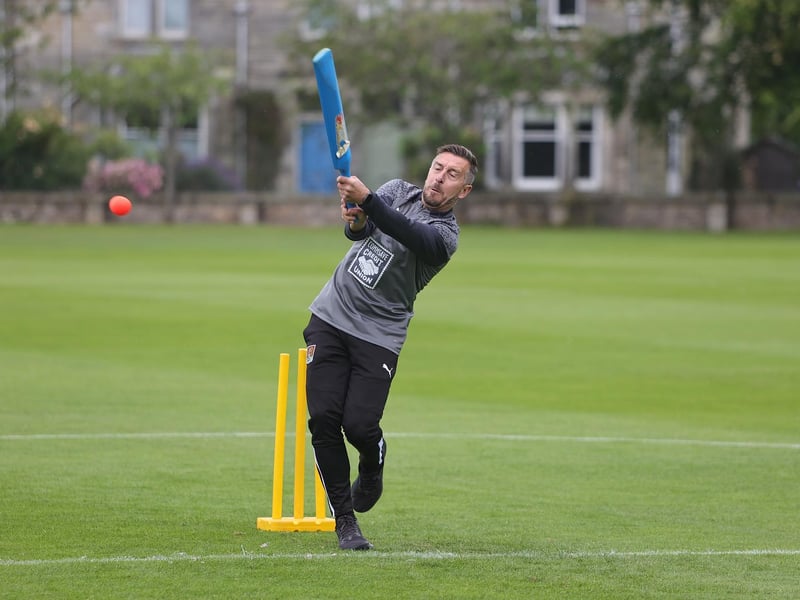 No doubt it was Aussie boss Jon Brady who suggested a game of cricket...
