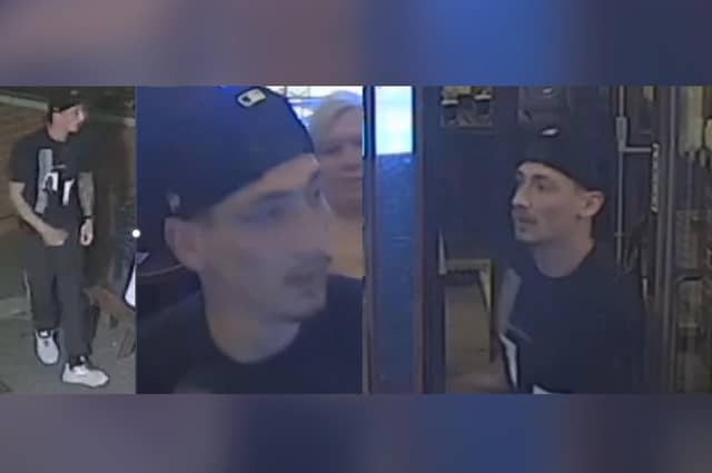 Police want to speak to the man in the image.