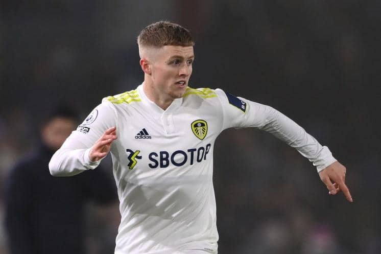 Liam McCarron in action during the Premier League match between Leeds United and Arsenal at Elland Road in 2021.