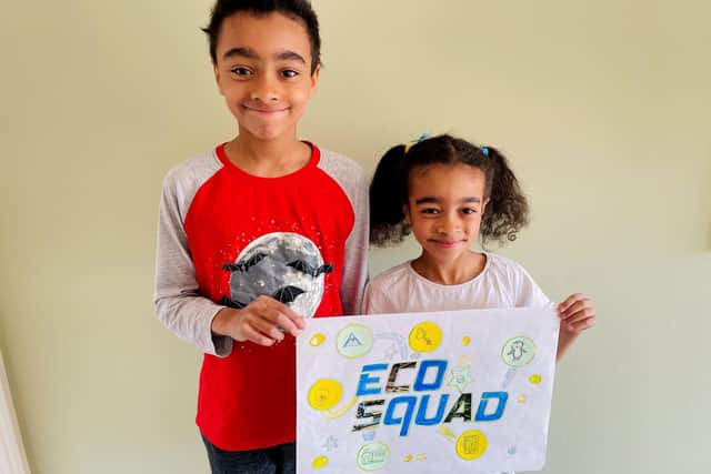 Daniel, aged 10, and Sophie Lah-Anyane, aged seven
