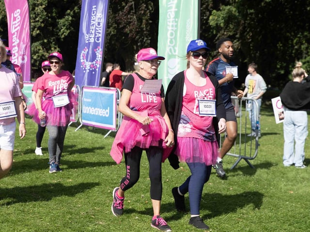 Walkers, runners and joggers completed two laps of Abington Park for the 10k Race for Life on Sunday (July 14).
