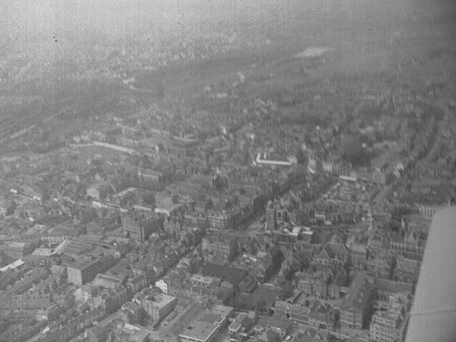 Aerial pic of Northampton town centre, date unknown