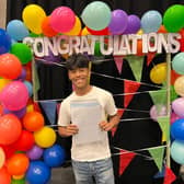 Dawa celebrating his Grade 9's in science &amp; maths at Corby Technical School