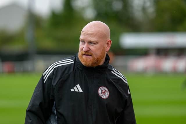 Andy Whing is hopeful about what his young Brackley Town squad can achieve when things eventually click. (Photo credit: Pete Keen)