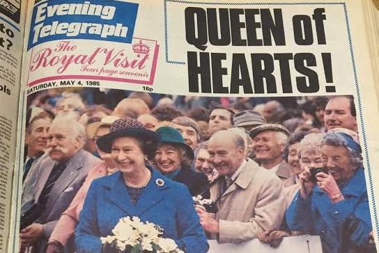 The Queen during her visit to Higham Ferrers in May 1985