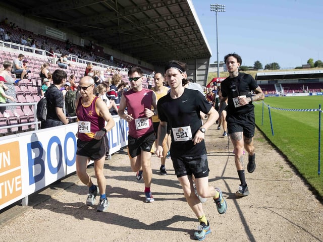 Hundreds of runners took part in the race on Sunday June 25, which started and finished at Sixfields stadium.