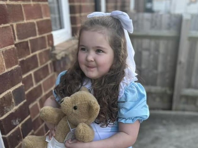 Melody, aged five, as Goldilocks.