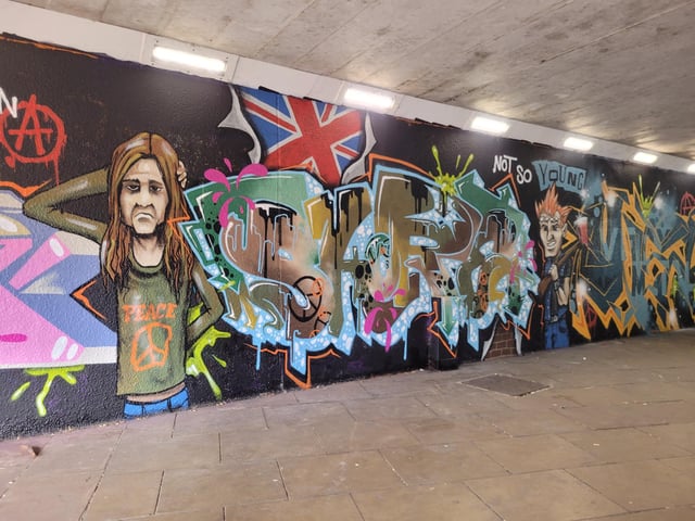Some of the UK's top graffiti artists sprayed walls and boards in Sol Central, Green Street and St Peter’s Way with the intention to increase community pride and reduce crime