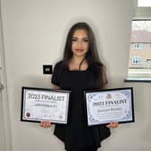 Jasmyn with her two awards