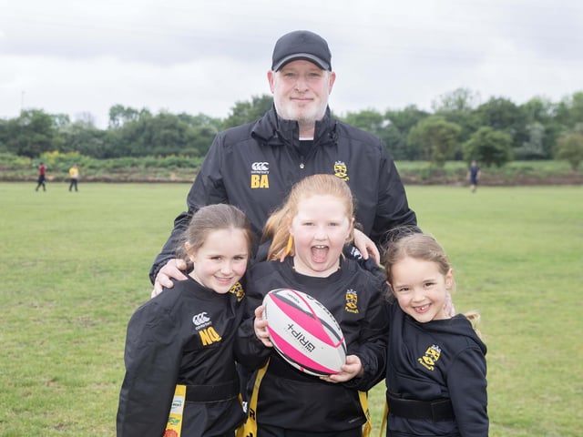 Under 7s girls rugby festival at Northampton Old Scouts on Sunday May 3