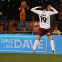 Kieron Bowie enjoyed winding up the Blackpool fans after scoring his goal on Tuesday, although it did earn him a yellow card.
