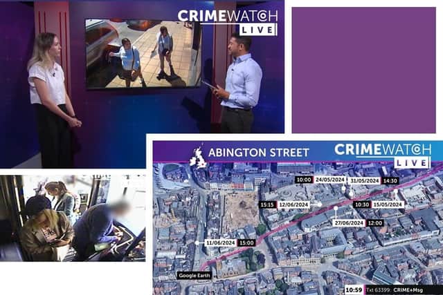 Northamptonshire Police appealed for information on Crimewatch, after a spate of thefts targeting the elderly.