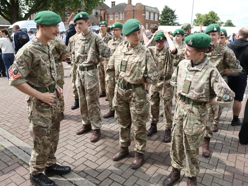 Kettering town centre: crowds line town centre to welcome The Royal Anglian Regiment for Armed Forces Day parade /National World