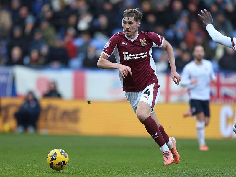 Brilliant display at the base of midfield. His ground coverage and ability to anticipate and intercept passes made it nigh on impossible for Bolton to pick their way through the middle of the pitch. He tackled, disrupted and then sprung Cobblers away on the break. A fabulous all-round midfield display... 9 CHRON STAR MAN