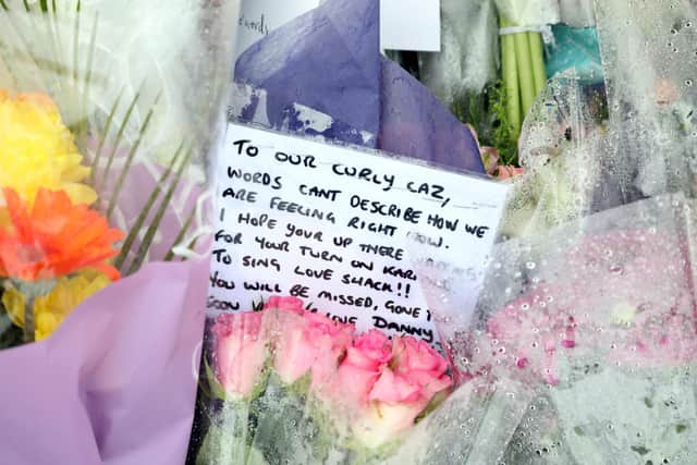 Messages were left to the victims at the scene of the fatal crash in John Clark Way, Rushden