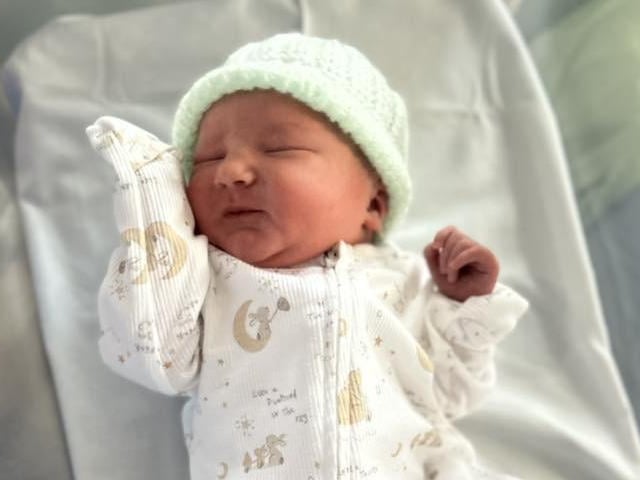 Bobby Joseph born at 9.16am on January 15 at Northampton General Hospital, weighing 8lbs 5oz.