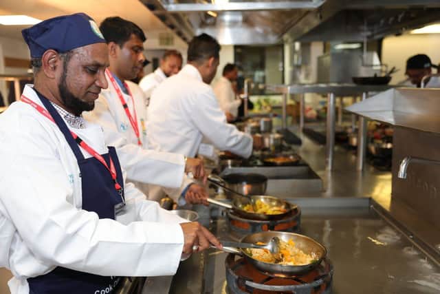 Chefs in action at cook-off competition