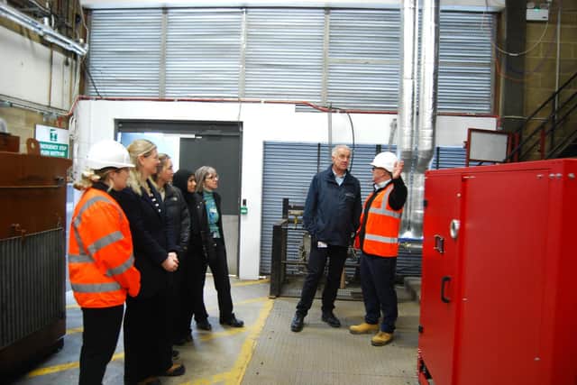 Vital Energi Account Director Steve Black explaining how the new system works to representatives from the other organisations.