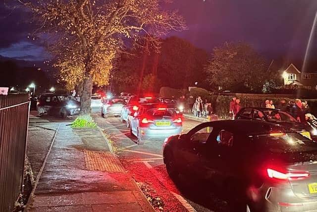 Traffic was reportedly 'gridlocked' in the area due to the Bonfire Night celebrations at The Racecourse