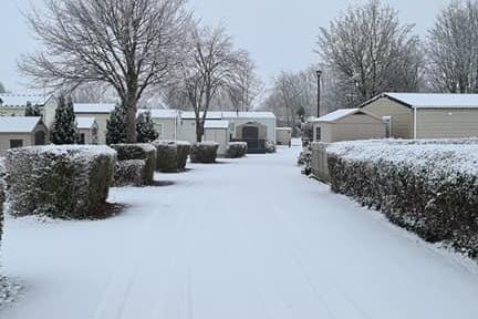 Cosgrove Park looking like a real life Winter Wonderland.