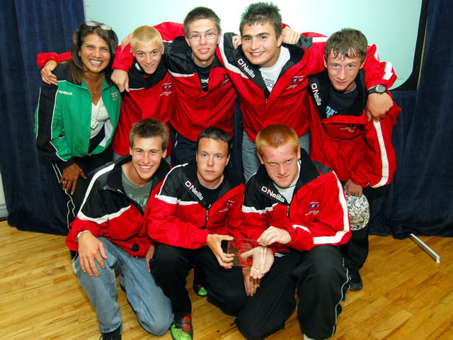 MNCE - Term Time Education Awards at Freemasons Hall and Conference Centre, St Georges Ave, Northampton. Moulton College General Education under-19 5-a-side Football Team in 2010.