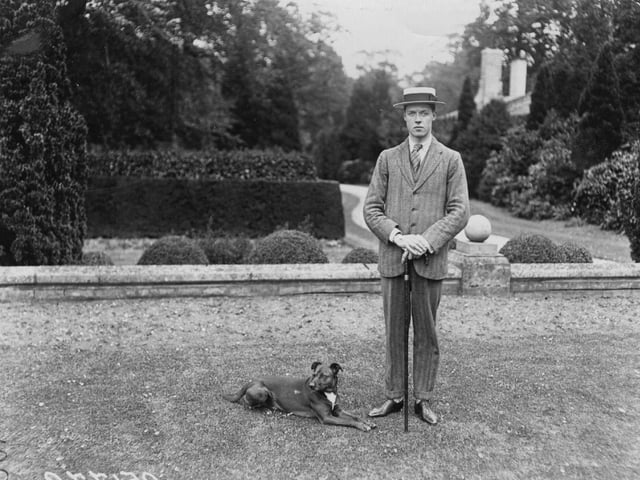 23rd May 1913: Albert Edward John Spencer, (1892 - 1975), 7th Earl Spencer, on his 21st birthday at Althorp Park, Northamptonshire, as Lord Althorp. (Photo by Topical Press Agency/Getty Images)