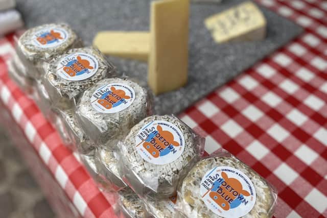 Shoetown Blue, a small and soft individual cheese, was awarded silver in the artisan local product category in recent weeks.