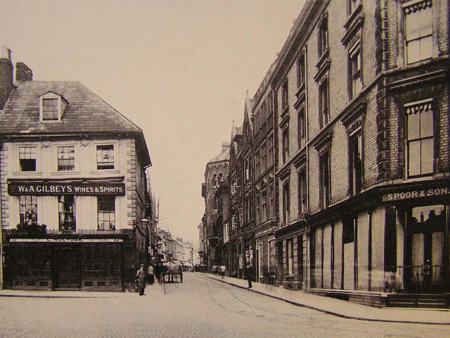 Northampton Borough Council issued picture of Abington Street in the olden days.