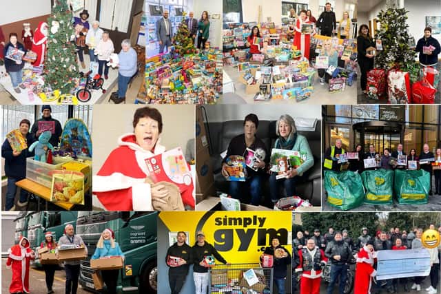 Mother Christmas with some of the supporters who have donated to the annual appeal