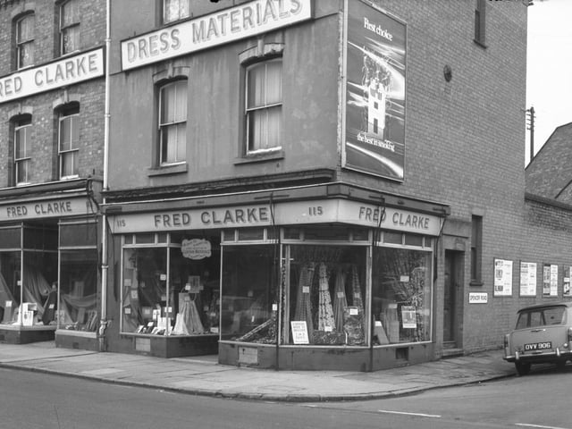 Fred Clarke shop, Kettering Road-Spencer Road, Northampton, March 14, 1970
