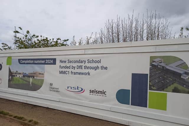 The new Northampton School is being built in Thorpeville, Moulton