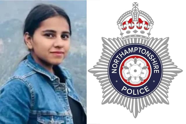 Harshita Brella /family photo/ Northants Police logo