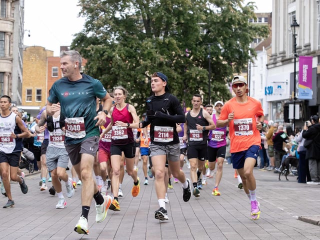 Hundreds of runners took part in the half marathon around the town on Sunday September 14.