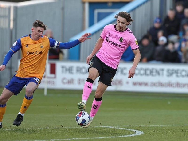 His work ethic and willingness to run at defences will always cause headaches for opponents and it did so again at Mansfield, but he lacked the quality to go with his bluster on this occasion. Needs to get the pass away quicker at times... 6