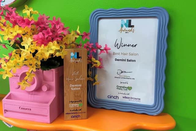 Demini Salon was named best in the county at the recent Northants Life Awards 2025.