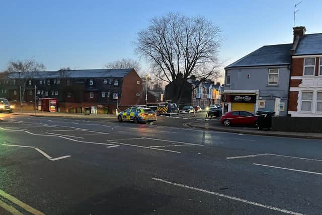 A cordon was still in place in Monarch Road this morning (Thursday February 6).