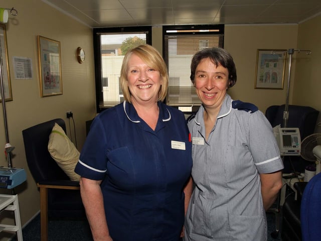 2010 - Nettie Steele, ward sister and Christine Hipwell, senior staff nurse at the Haematology Unit