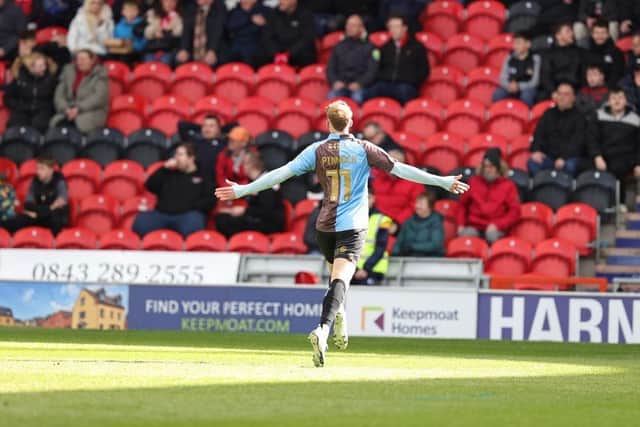 Mitch Pinnock gave Cobblers a very early lead against Doncaster on Saturday. Picture: Pete Norton.