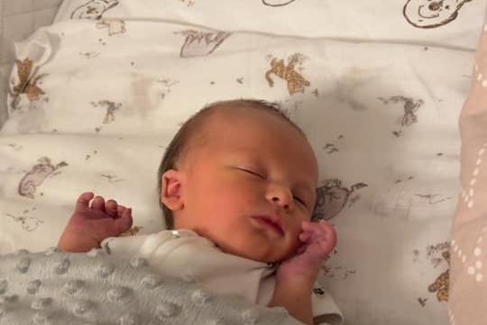 Harrison born at 11.54am on July 26 at Northampton General Hospital, weighing 6lbs.