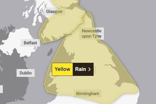 A weather warning for rain is in place in Northamptonshire for later this week.