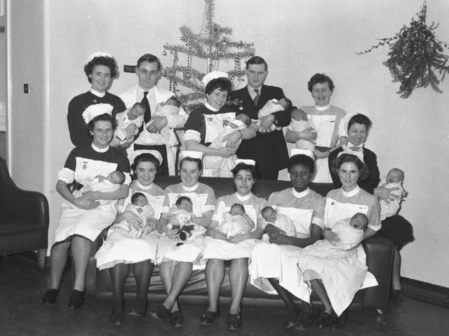Christmas Day babies at the Barratt Maternity Home, December 26, 1960
