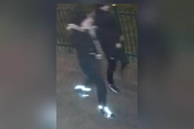 Police are hoping someone might recognise the clothing or footwear in this image, to help them identify the individuals.
