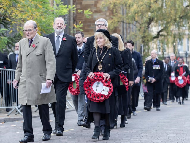 A parade and service took place in Northampton on Sunday November 9, as the town paid its respects to those who served, or continue to serve, the country.