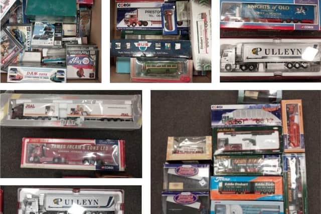 Police are searching for the rightful owner or owners of this model vehicle collection.