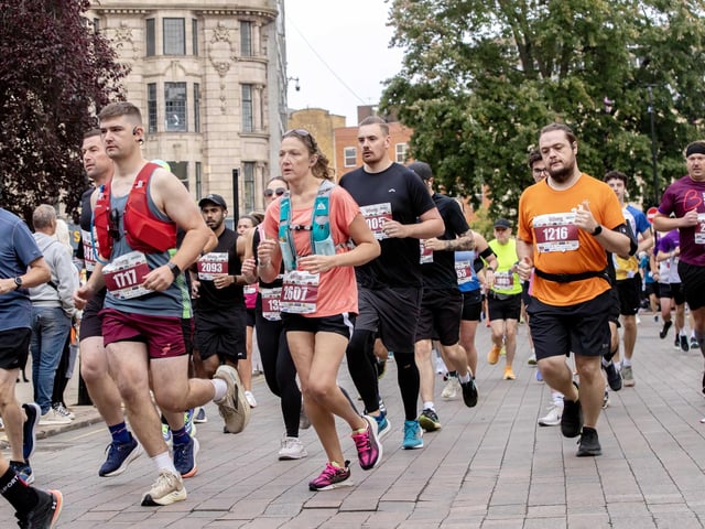 Hundreds of runners took part in the half marathon around the town on Sunday September 14.