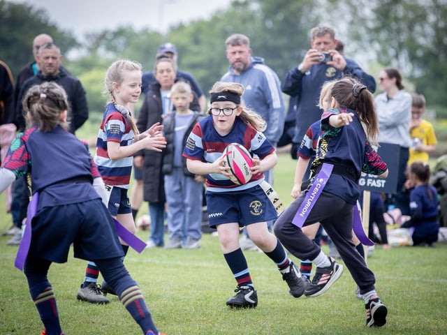 Under 7s girls rugby festival at Northampton Old Scouts on Sunday May 3