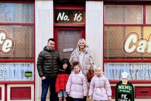 Rob and Helena pictured with their three children, Tate, 10, and twins Eva and Elle.