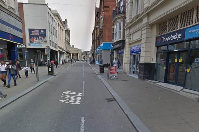 The incident happened opposite the Travelodge in Gold Street.