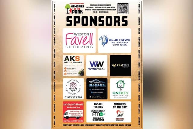‘Memories in the Park’, which will take place on August 16 in Overstone, aims to bring grieving families together to remember and celebrate their loved ones.
